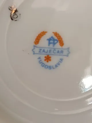 Servizio tazze porcellana blu e bianco