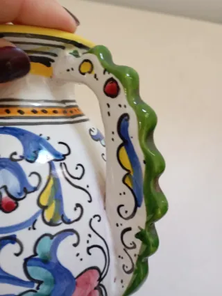 Vaso vintage decorado cerámica