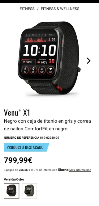 Garmin Venu X1 + correa extra