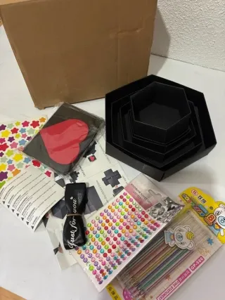 Caja sorpresa hexagonal para álbumes de fotos