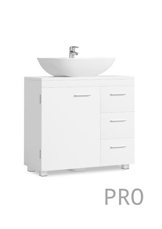 Mobile sotto lavabo, armadio da bagno, 3 cassetti, 2 scomparti