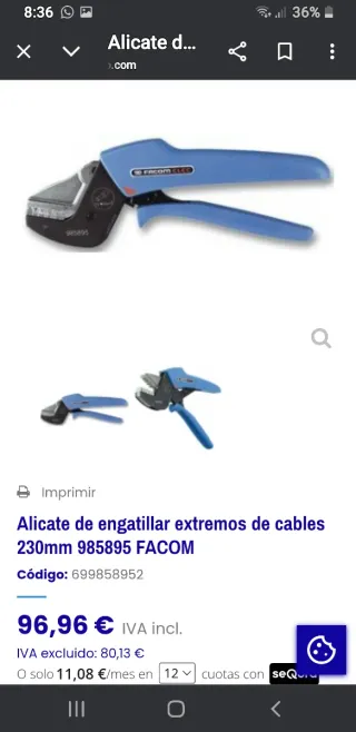 Crimpadora Facom GLCC