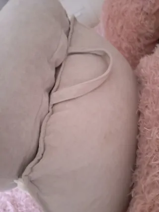 Cojín respaldo cama gris