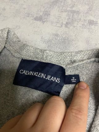 Jersey Calvin Klein Jeans M Gris Mujer