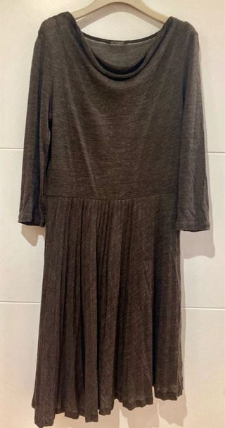 Vestido Massimo Dutti color Topo.