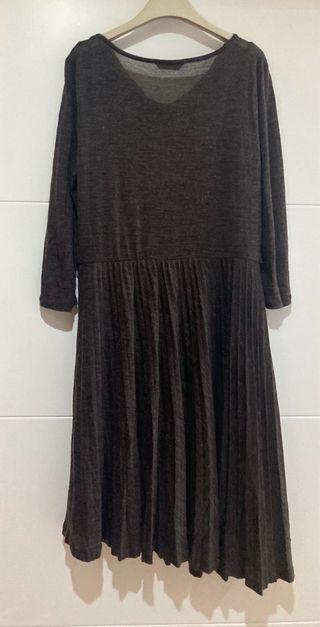 Vestido Massimo Dutti color Topo.