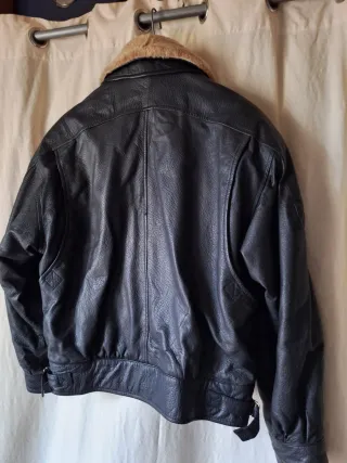 Cazadora de piel para hombre