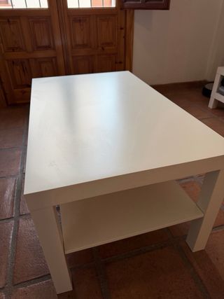 Mesa TV y Auxiliar Blanca