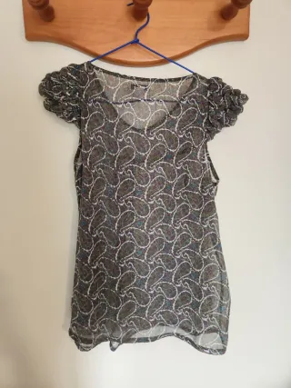 Blusa Estampada Multicolor Talla M