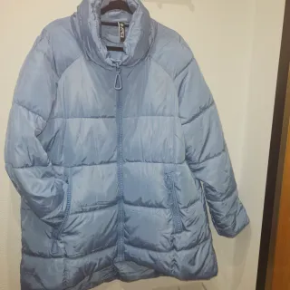 Chaquetón plumífero azul capucha T.XL