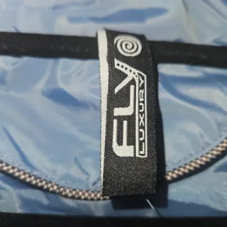 Chaquetón plumífero azul capucha T.XL