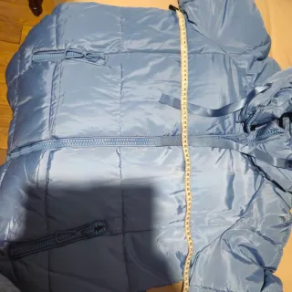 Chaquetón plumífero azul capucha T.XL