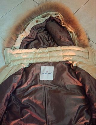 Moncler Cappotto Beige Originale Tg. S