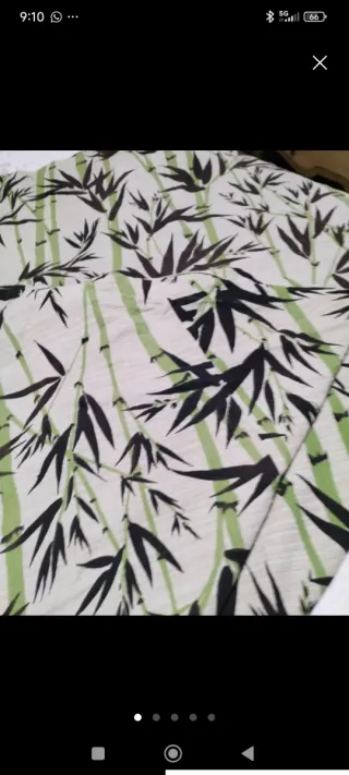 Falda de mesa con estampado de bambú