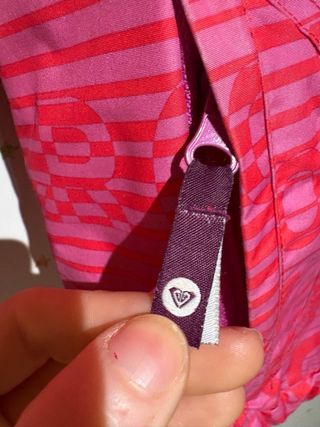Chaqueta Roxy esquí rosa y rojo