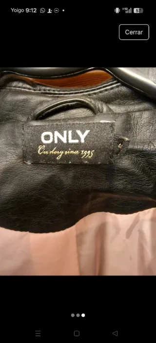 Cazadora Only Piel Negra