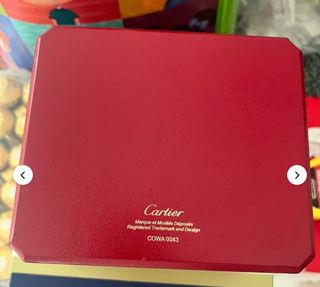 Caja de Reloj Cartier Auténtica Roja