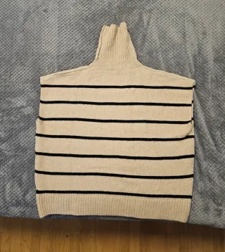 Jersey sin mangas cuello alto rayas