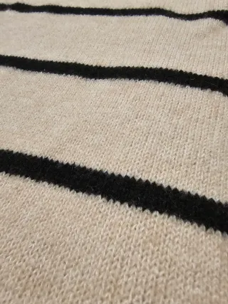 Jersey sin mangas cuello alto rayas