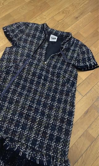 Twin Set vestito maniche corte lana