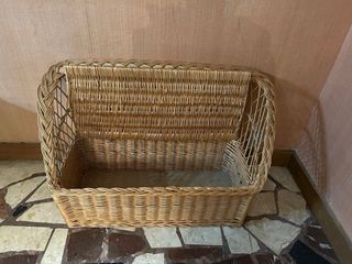 Banco almacenaje mimbre ratán