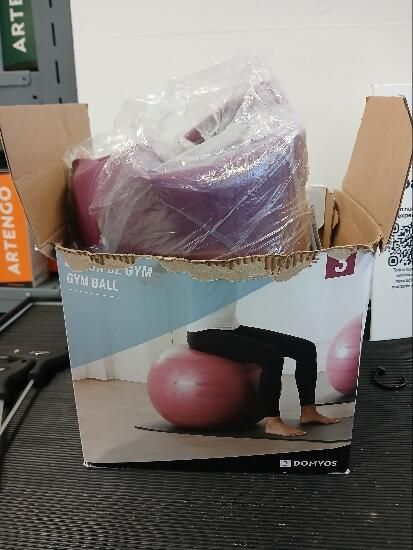 Fitball Pelota Pilates Resistente Talla L - 75 cm Burdeos