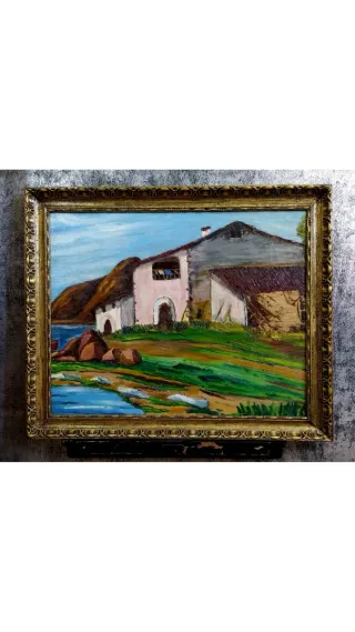 CASTRO 1916 OLEO CUADRO ANTIQUE № 85