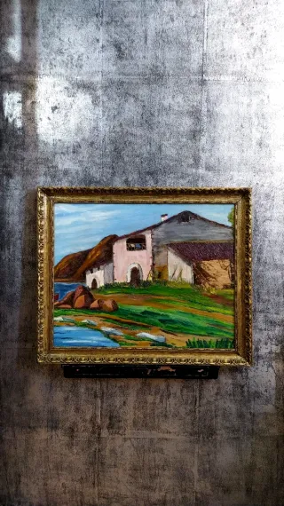CASTRO 1916 OLEO CUADRO ANTIQUE № 85