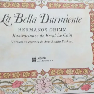 Libro La Bella Durmiente Grimm Ilustración Le Cain