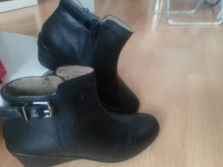 Botines Artea Piel Negro Talla 40