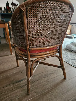 Sillón Mimbre Vintage Naranja