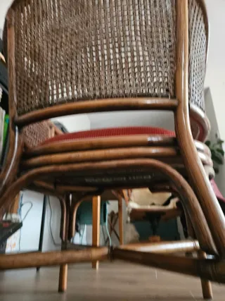 Sillón Mimbre Vintage Naranja