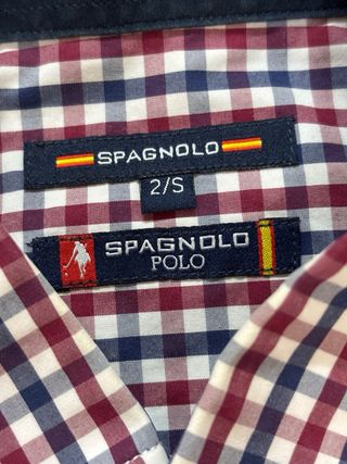 Camisa Spagnolo cuadros azul y rojo