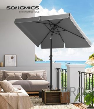 Sombrilla rectangular para balcón - Songmics