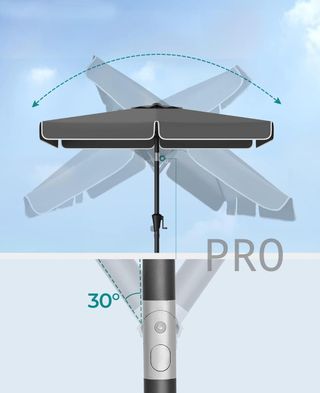 Sombrilla rectangular para balcón - Songmics