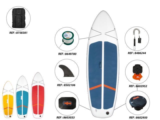 Tabla paddle surf hinchable 1 o 2 personas (<130 kg) 10'