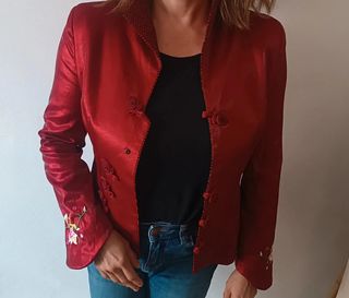 Chaqueta bordada. Estilo chino. Talla L
