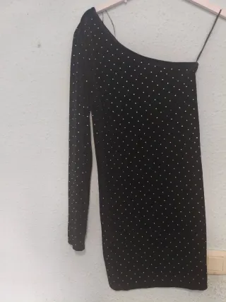 Vestido Mango terciopelo pedrería