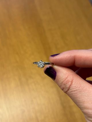 Anillo plata con brillantes