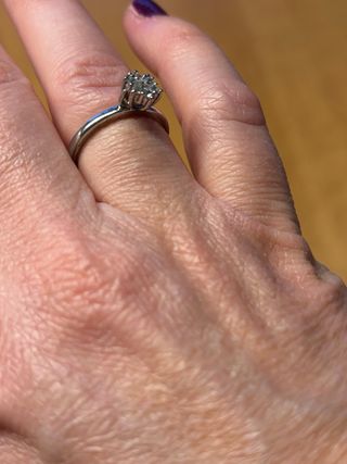 Anillo plata con brillantes