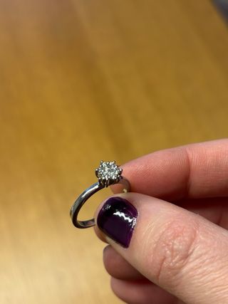 Anillo plata con brillantes