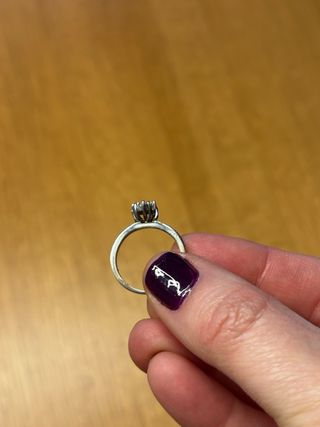 Anillo plata con brillantes