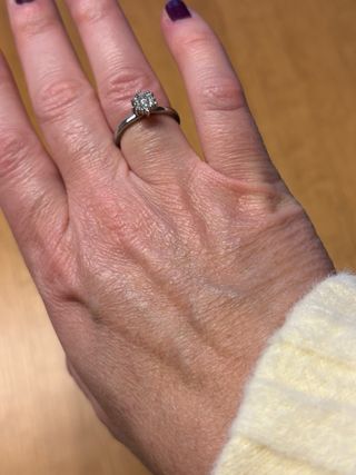 Anillo plata con brillantes