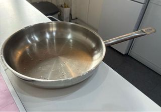 Sartén grande de acero inoxidable