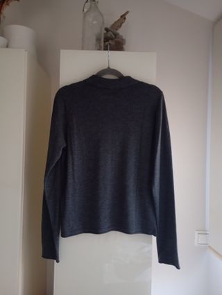 Jersey punto fino gris marengo Stradivarius S