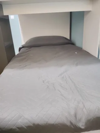 Litera tren gris y blanca