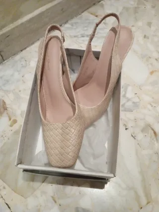 Scarpe donna slingback beige