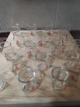 18 Bicchieri portacandela Laollao con pino serigrafato