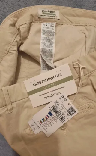 Pantalón Chino Pedro del Hierro Beige Talla XL
