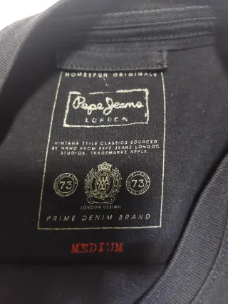Camiseta Pepe Jeans Talla M Negra con Estampado